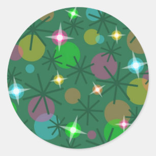 Sticker Rond Cartouche de Noël