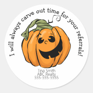 Sticker Rond Carve Time pour votre Halloween de référence