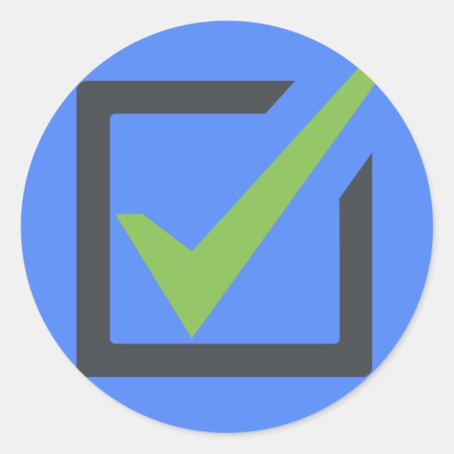 Sticker Rond Case à cocher Emoji (Devant)