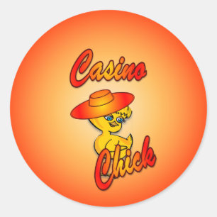 Sticker Rond Casino Chick #5