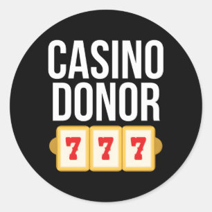 Sticker Rond Casino Donateur Jeu joueur Plaisanterie