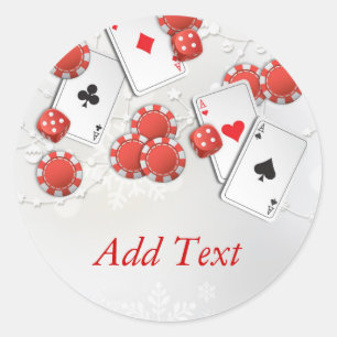 Sticker Rond Casino Holiday