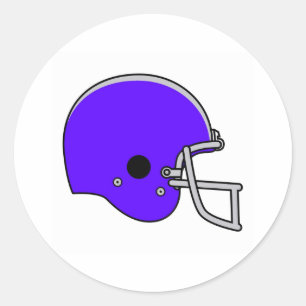 Sticker Rond casque de football bleu