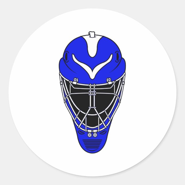 Sticker Rond Casque de gardien bleu (Devant)