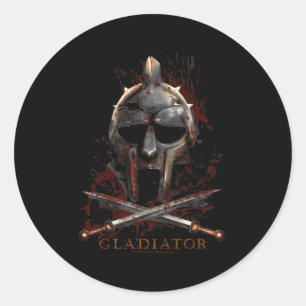 Sticker Rond Casque de gladiateur