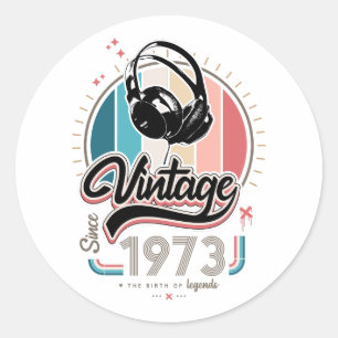 Sticker Rond Casques vintages depuis 1973
