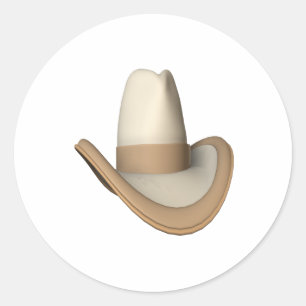 Sticker Rond Casquette Cowboy 2