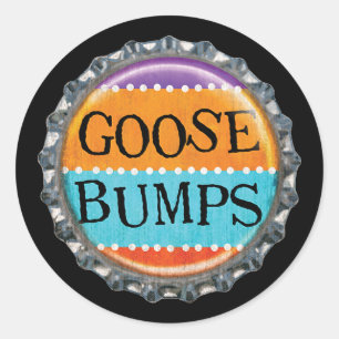 Sticker Rond Casquette de bouteille Halloween Goosebumps