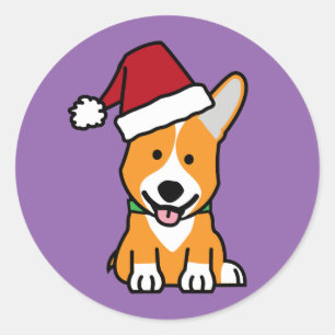 Sticker Rond Casquette de Père Noël de Noël de Gallois de