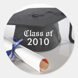 Sticker Rond Casquette et Tassel Graduation sur mesure Invitati