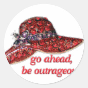 Sticker Rond casquette rouge