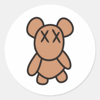 Sticker Rond Casquette Streetwear Teddybear
