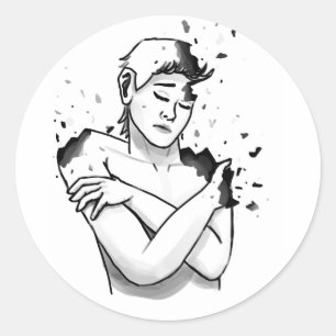 Sticker Rond Cassé
