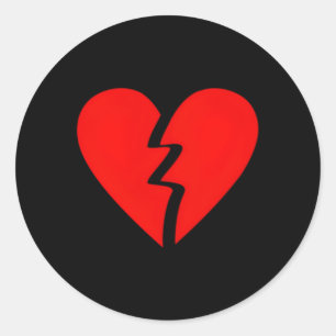 Sticker Rond Cassé Il Anti Triste Divorce En Perte
