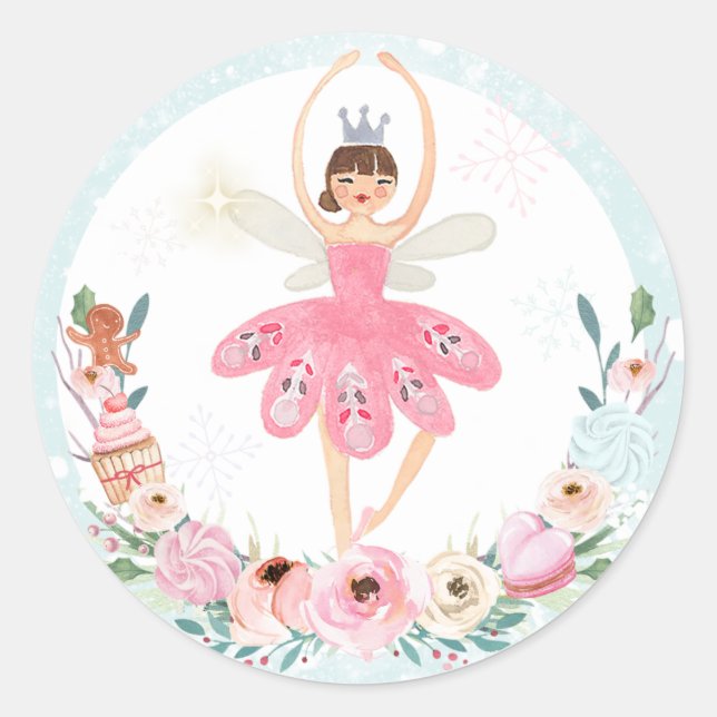 Sticker Rond Casse-Noisette Anniversaire Pays De Sweet Party Fa (Devant)