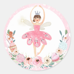 Sticker Rond Casse-Noisette Anniversaire Pays De Sweet Party Fa