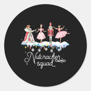 Sticker Rond Casse-Noisette de Noël Squad Danse Ballet Femmes E