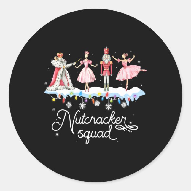 Sticker Rond Casse-Noisette de Noël Squad Danse Ballet Femmes E (Devant)