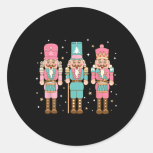 Sticker Rond Casse-Noisette Rose vintage Squad Femmes de Noël R