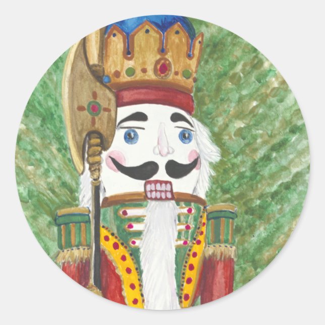Sticker Rond Casse-noix de Noël (Devant)