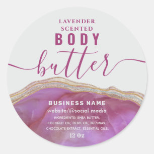 Sticker Rond Cassis Blush marbre agate corps de panneau beurre