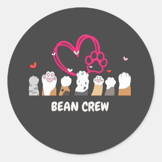 Sticker Rond Cat Bean Crew