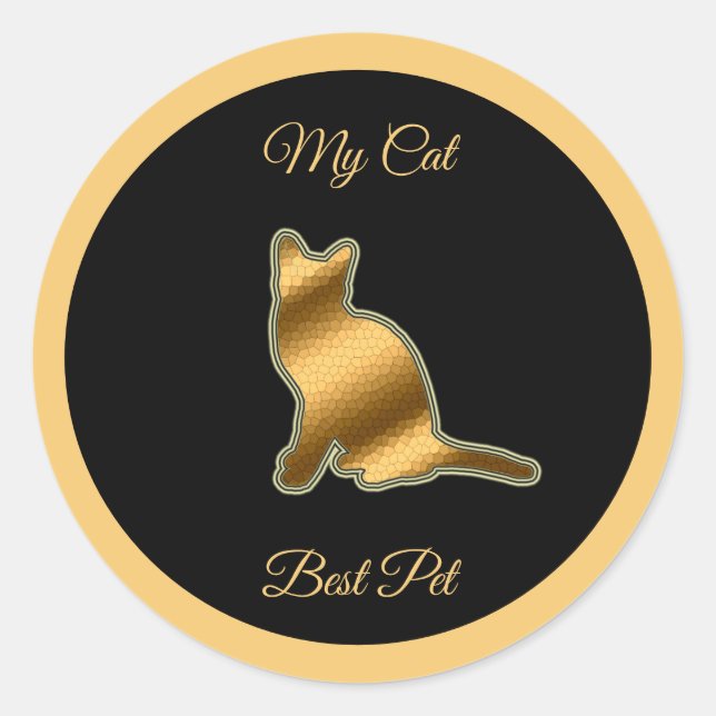 Sticker Rond Cat Best Pet (Devant)