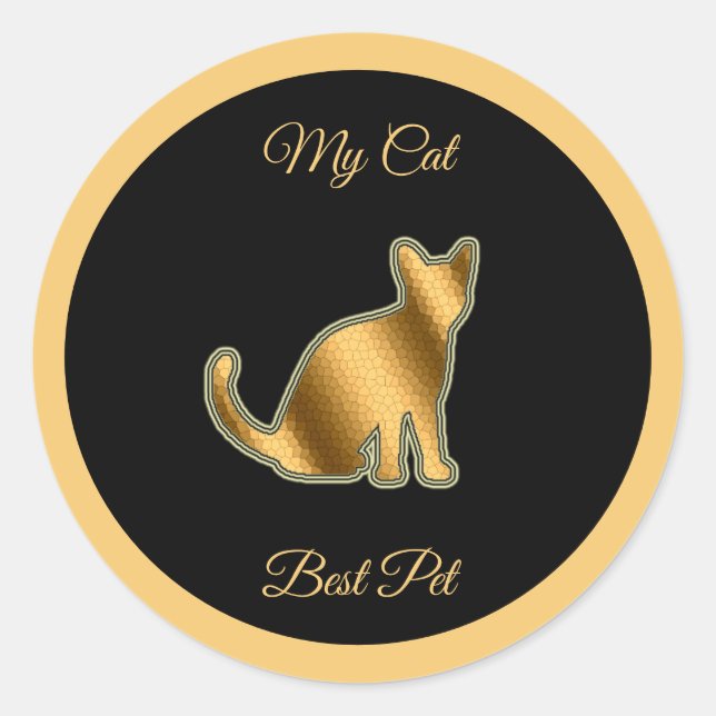 Sticker Rond Cat Best Pet (Devant)
