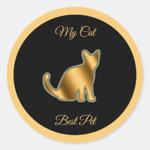 Sticker Rond Cat Best Pet