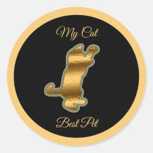 Sticker Rond Cat Best Pet