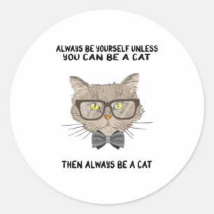 Sticker Rond Cat Cadeaux