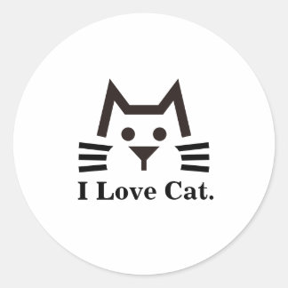 Sticker Rond Cat-Face