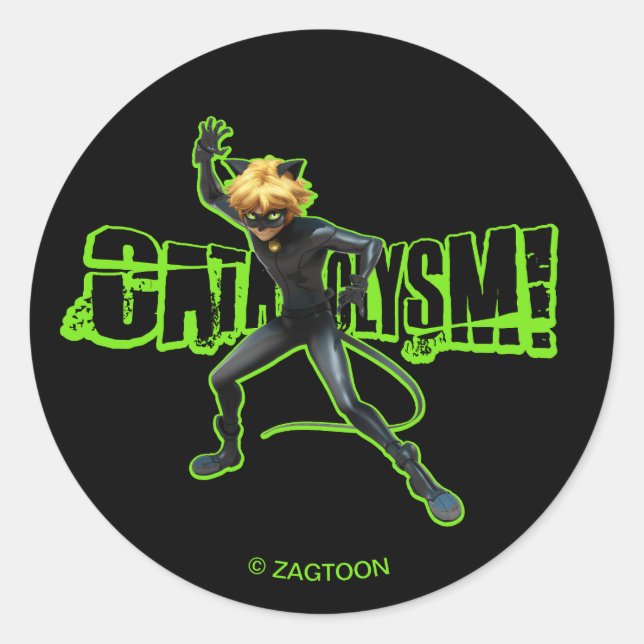 Sticker Rond Cat Noir | Cataclysme (Devant)