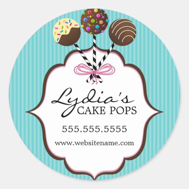 Sticker Rond Câteaux Pops Boulangerie Cachets (Devant)