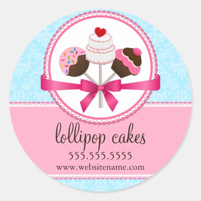 Sticker Rond Câteaux Pops Boulangerie Cachets (Devant)