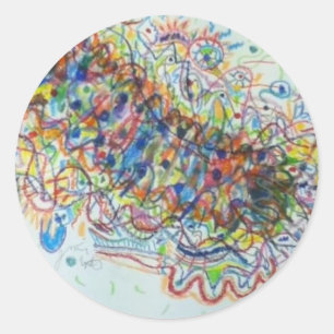 Sticker Rond Caterpillar