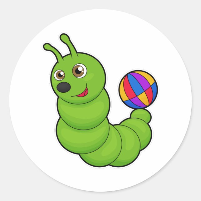 Sticker Rond Caterpillar avec Water polo (Devant)