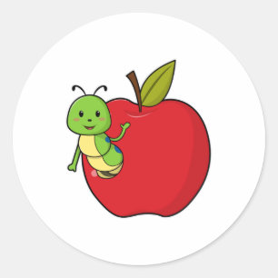 Sticker Rond Caterpillar d'Apple