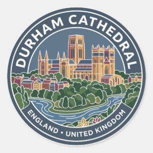 Sticker Rond Cathédrale de Durham Royaume-Uni