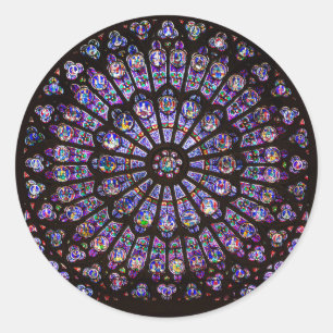 Sticker Rond Cathédrale Notre-Dame de Paris Rose