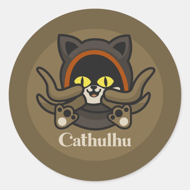Sticker Rond Cathulhu (Devant)