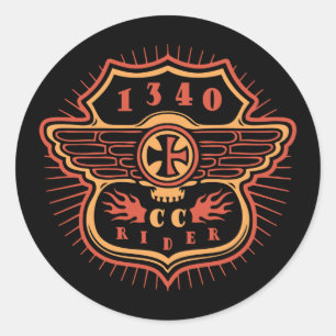 Sticker Rond cavalier 1340cc
