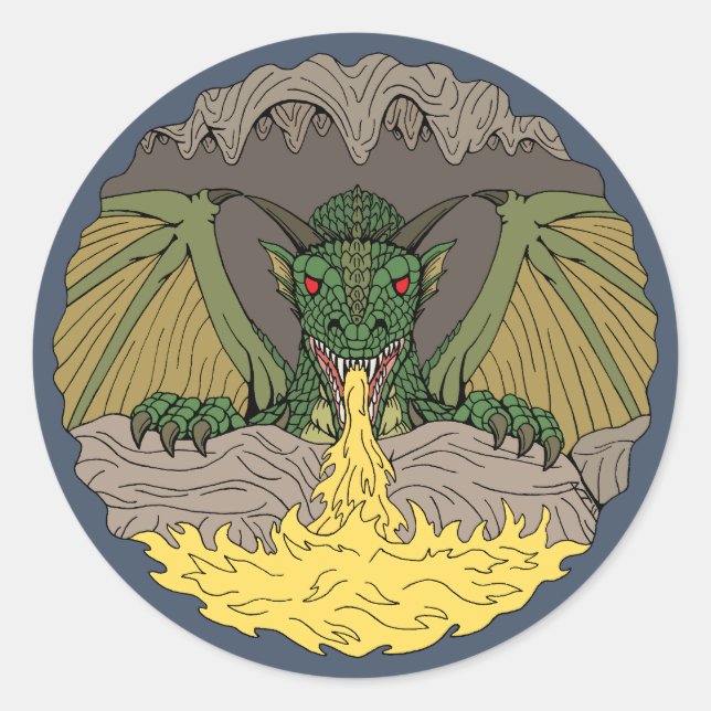 Sticker Rond Cavern Dragon 2016 (Devant)