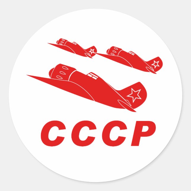 Sticker Rond CCCP Red Air Force (Devant)