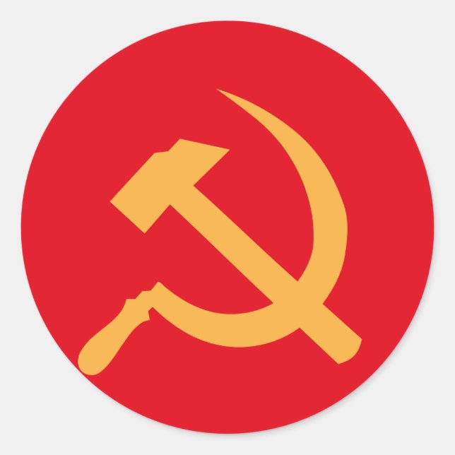 Sticker Rond ccp ussr marteau et faucille (Devant)