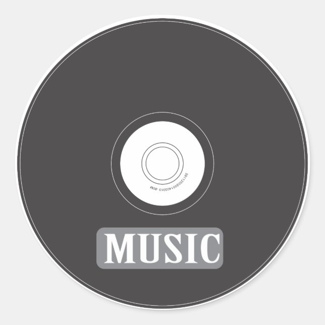 Sticker Rond CD de musique (Devant)