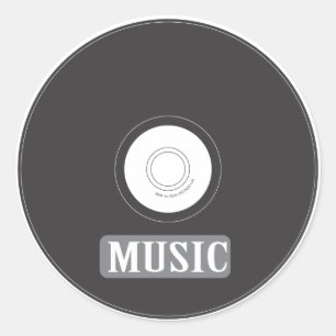 Sticker Rond CD de musique