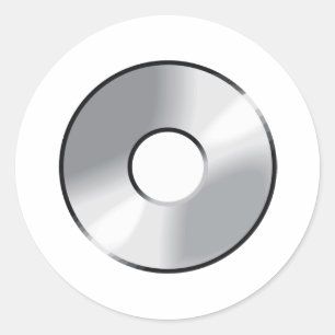 Sticker Rond cd disque compact