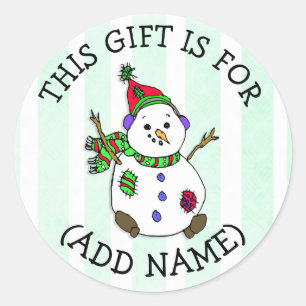 Sticker Rond Ce cadeau est pour (ajoutez le nom) l'étiquette d