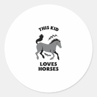 STICKER ROND CE JEUNE AIME LES CHEVAUX